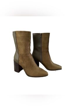 Journee Collection, sz 8.5 light brown,3.5" heel, mid calf, casual NWB boot!​